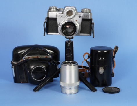 Zeiss Contarex SLR Film Camera with 2 Ziess Lenses
