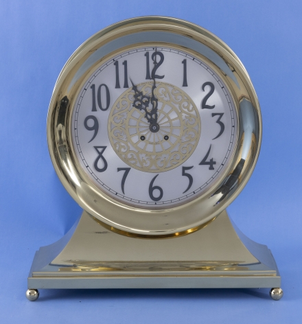 Chelsea Clock co., Chelsea 12 Inch Special Grand Dial Base and Ball Ships Bell Clock #34710 Jan. 17, 1908