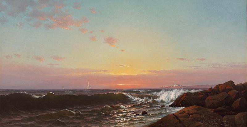 Sunrise With Rocky Shore