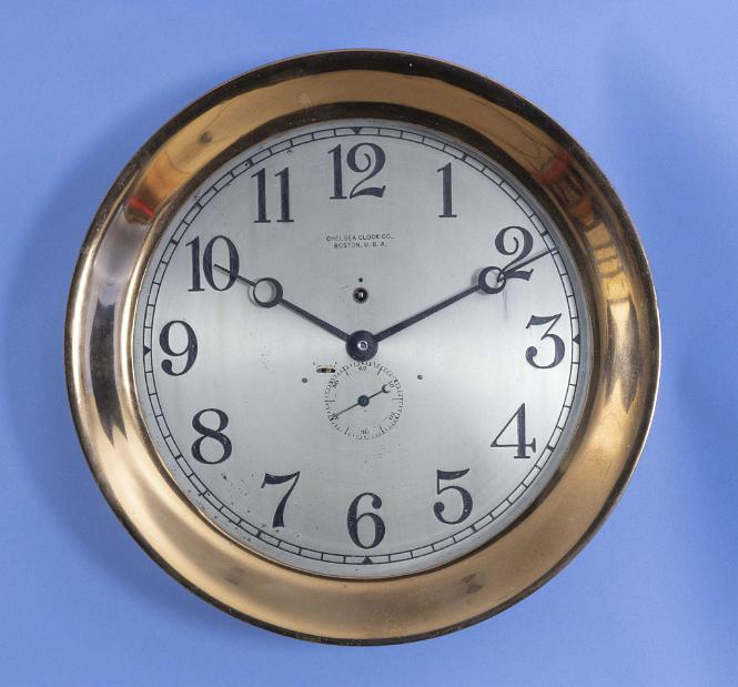12 Inch Chelsea Pilot Clock Signed Chelsea Clock Co., Boston, USA with Eight-day time-only movement #1564573 circa 1924. 