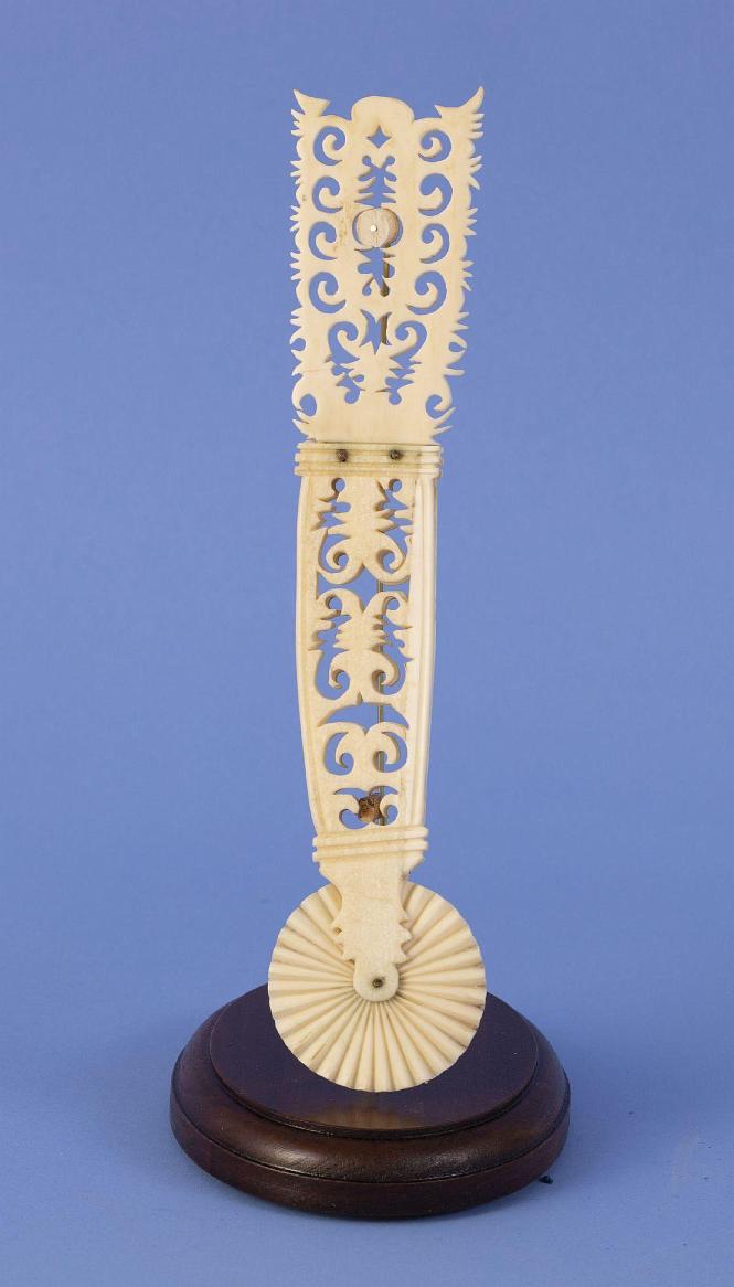Large Pierced Scrimshaw Pie Crimper, American third quarter 19th Century