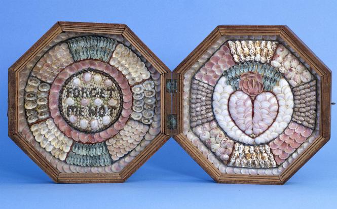 Sailors Valentine with inscription "Forget me Not" Barbados last quarter 18th Century