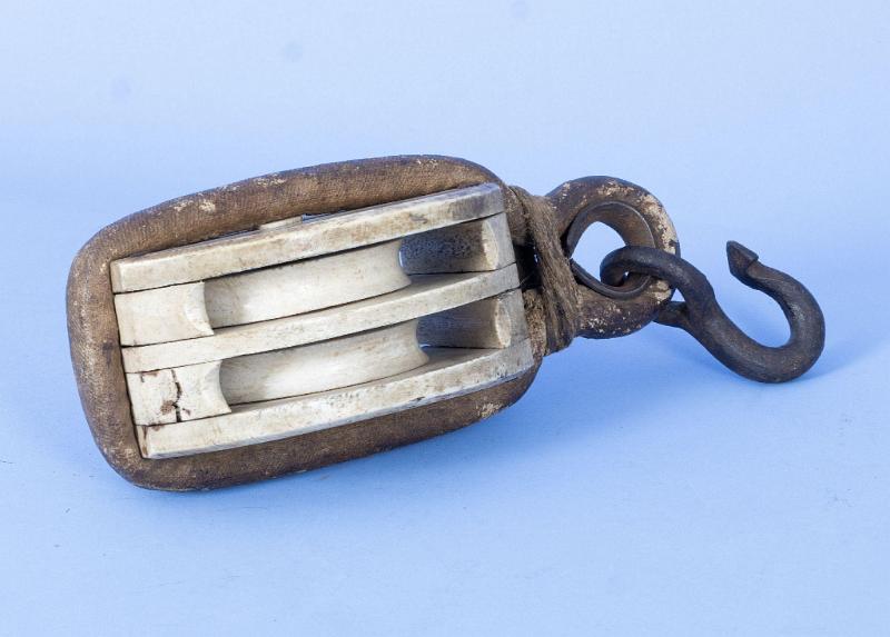 Large double Sheve Whalebone Block, 3rd Quarter 19th Century