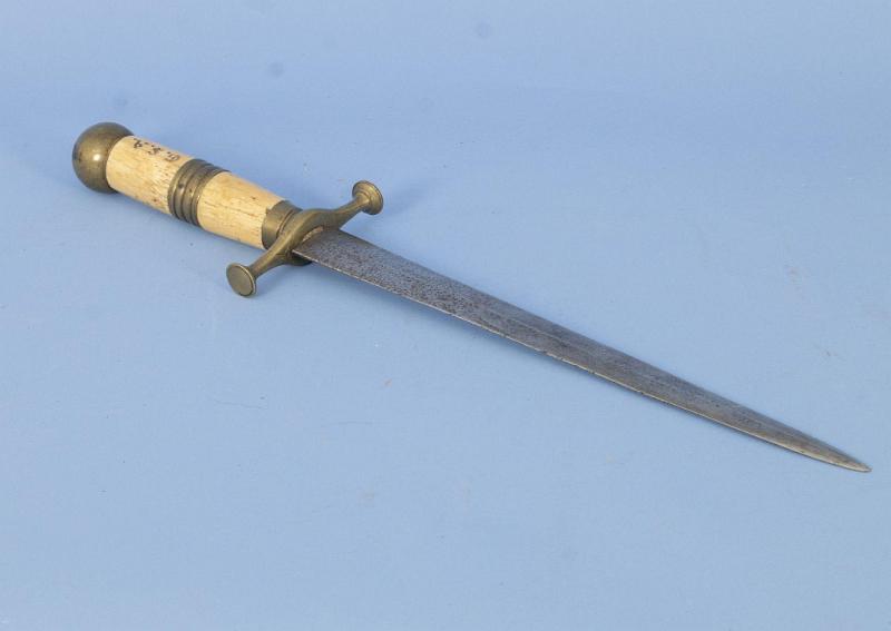 Whale Bone and Brass Sailors Dagger, Last quarter 19th Century