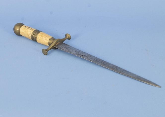 Whale Bone and Brass Sailors Dagger, Last quarter 19th Century