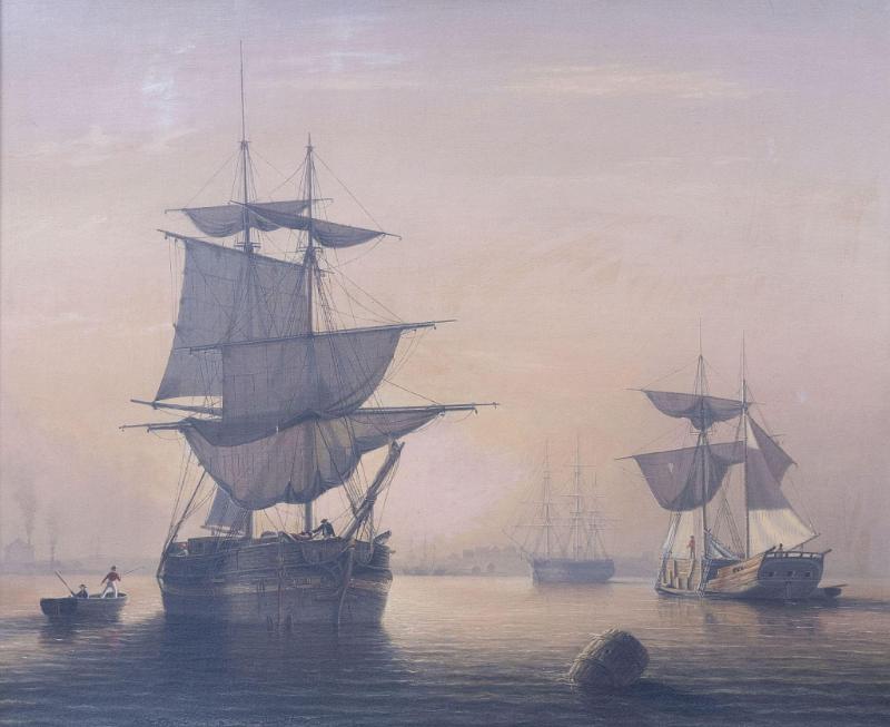 A luminist View of Boston Harbor by Fitz Henry Lane