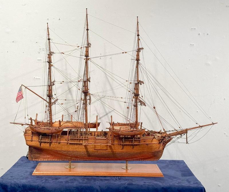 Exceptional Plank on Frame Model of the Whale Ship "Charles W. Morgan" by the Master Builder Peter Ness.