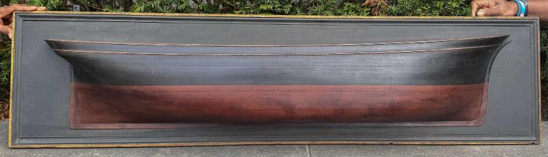 Fine Large Half Hull Model of an American Ship with Original Paint