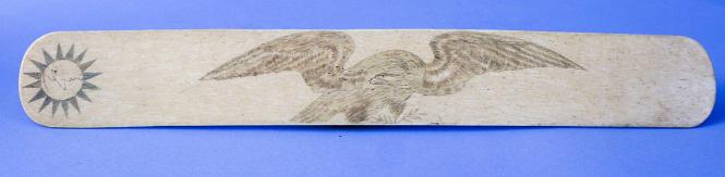 Scrimshaw Whale Bone Busk, American, circa third quarter 19th century