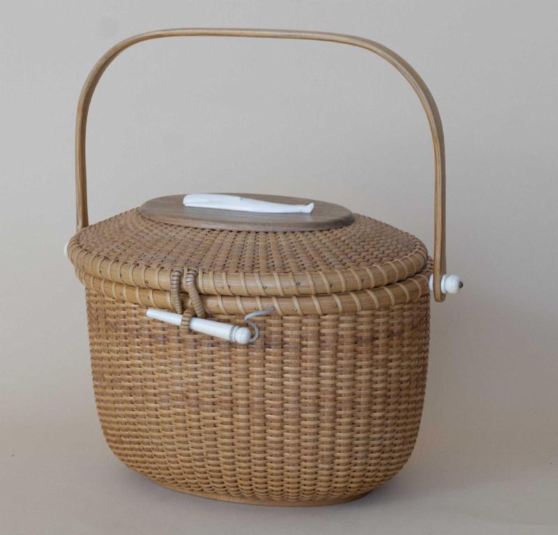 Nantucket Basket Signed "William and Judy Sayle 1978"