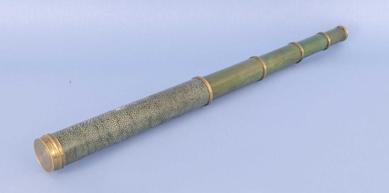 Rare 18th Century Brass and Shagreen Telescope, signed Dolllond London
