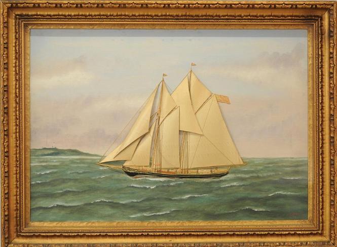 Schooner Yacht "Ethel Mildred" by T. Willis