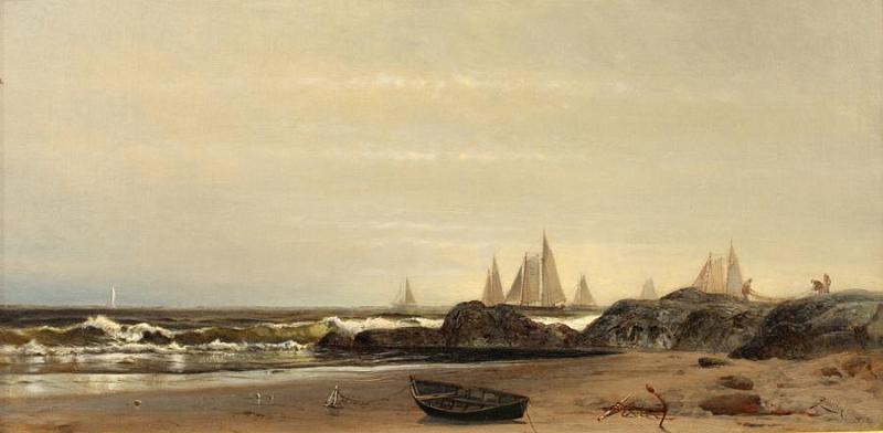 Sailing Along the Shore by Arthut Quartley