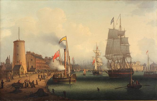 Leith Harbor by Robert Salmon