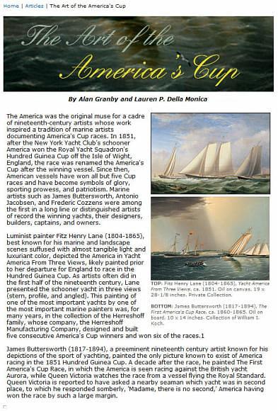 The Art of America's Cup
